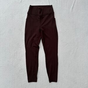 Nuuds Motion Legging with Pocket Women's Size M Brown Active High-Waisted